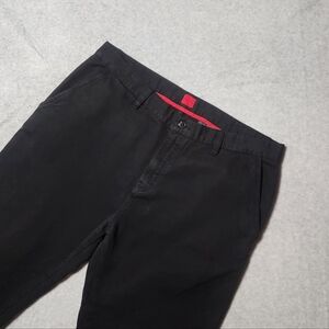 Hugo Boss HUGO Zeebo Cotton Flat Front Pants Twill Red Label